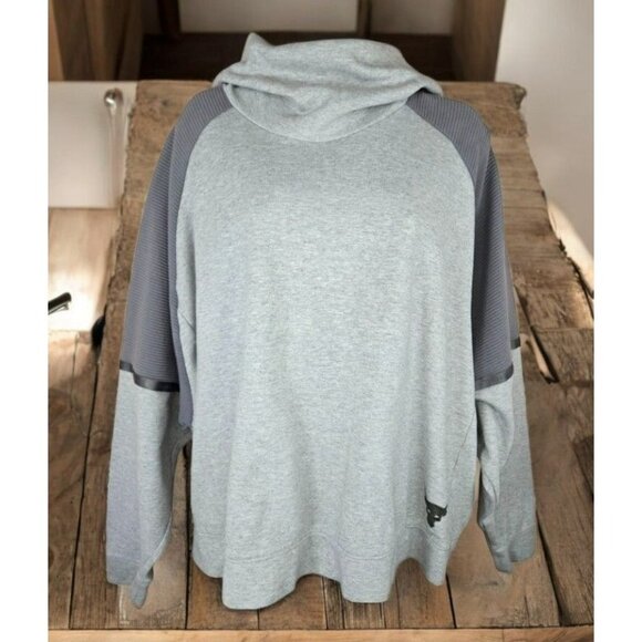 Under Armour Women's Project Rock Allday Hustle Hoodie XS Gray Oversized - Picture 1 of 8